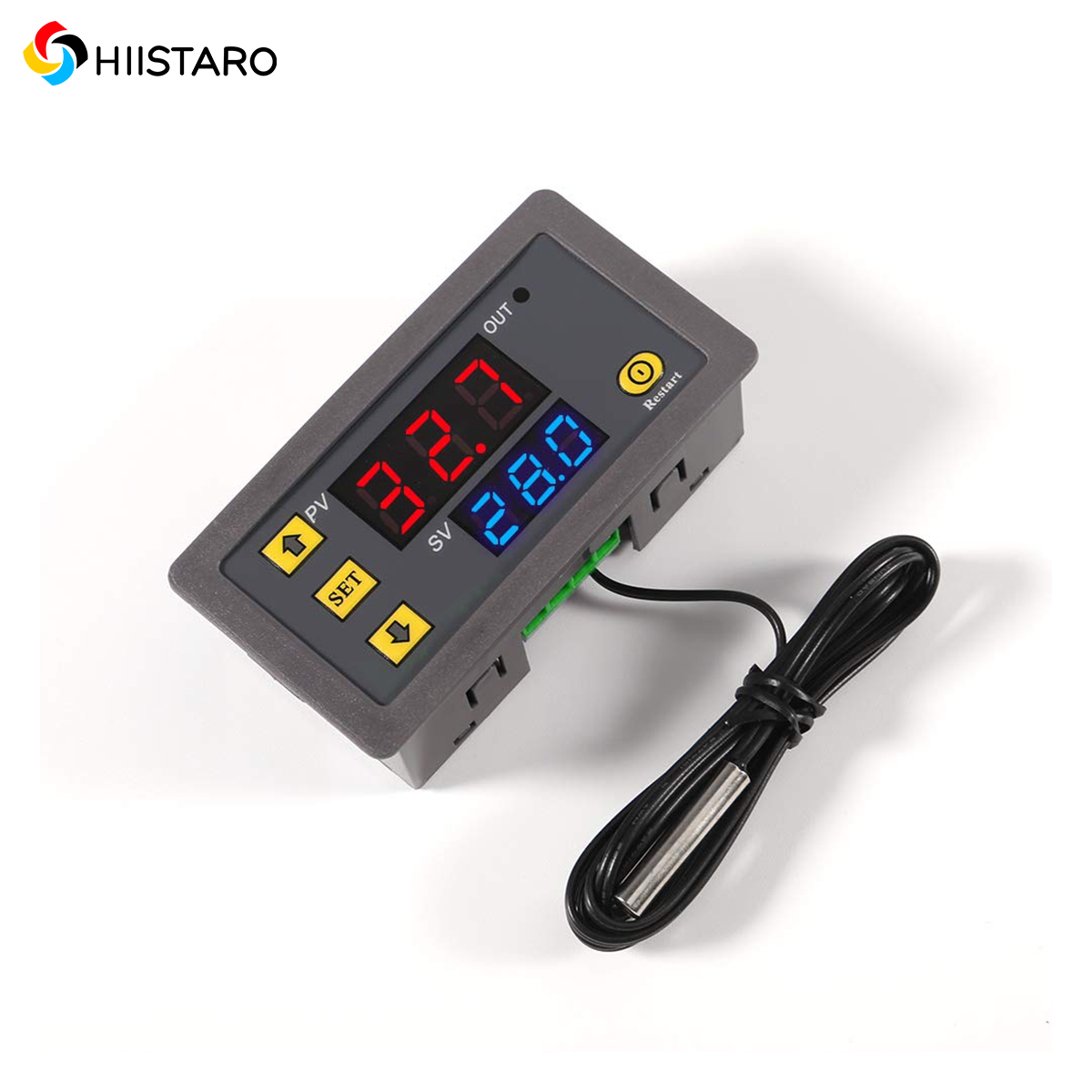 Temperature Sensor - W3230 デジタル温度コントローラー、マイクロコンピューター式サーモスタットスイッチ、高精度、NTC防水センサープローブ付き