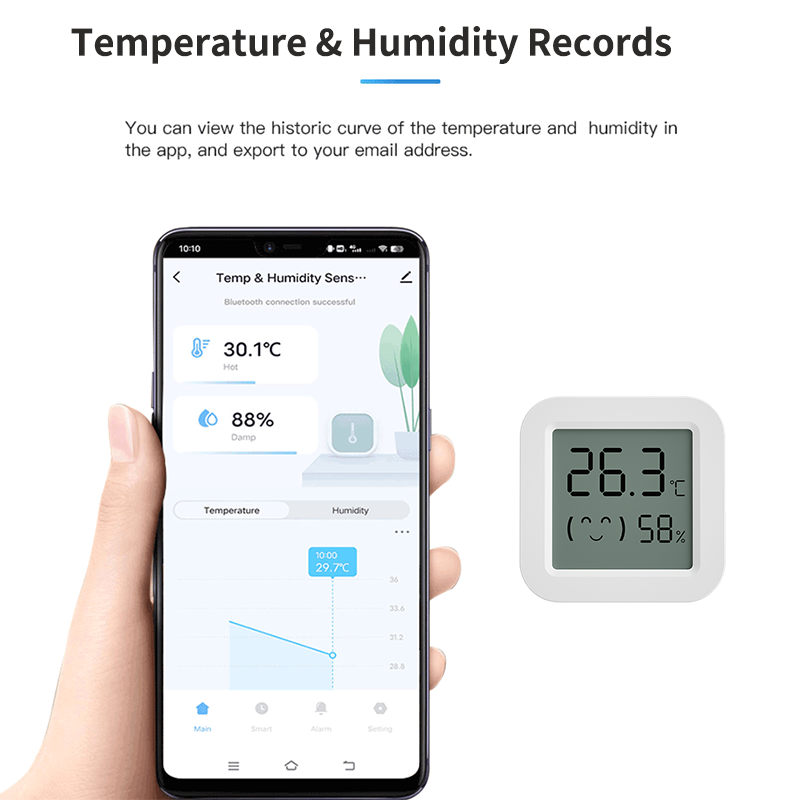 Tuya Zigbee 温度湿度センサー冷蔵庫センサーミニ  - Temperature Sensor のレビューと価格