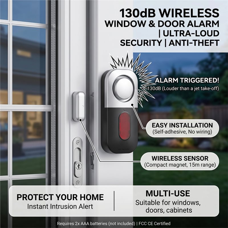 ABNR ホームセキュリティ盗難警報器ワイヤレスドア開閉警報 - Wireless Door Sensor のレビューと価格